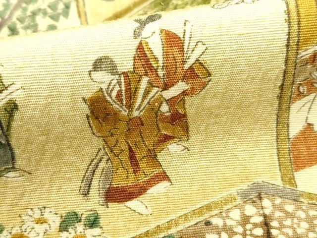 平和屋着物■上質な小紋 風景人物文 正絹 逸品 DABB5416qa