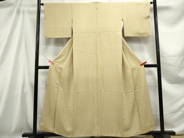 平和屋着物■上質な色無地 青海波地紋 砥の粉色 正絹 逸品 DABB5449qa