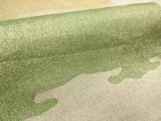 平和屋着物◎六通柄袋帯　霞文　金糸　正絹　逸品　DABB6552ea