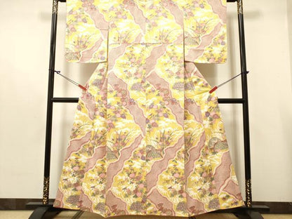 平和屋着物■上質な小紋 道長籬花文 鹿の子 松竹梅 正絹 逸品 DABB6581ea