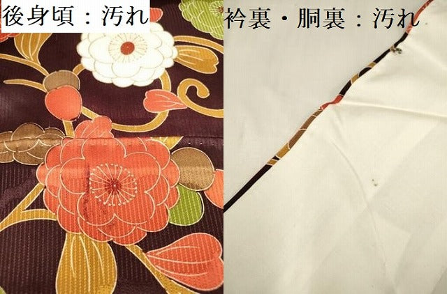 平和屋着物■上質な小紋 菊唐草文 金彩 正絹 逸品 DABB6590ea