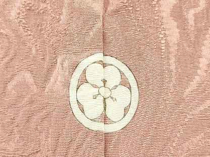 平和屋着物■上質な色無地　墨流し地紋　蘇芳香色　正絹　逸品　DABB6657ea