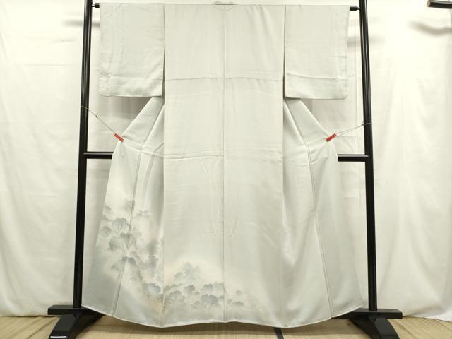平和屋着物■色留訪問着　地紋起こし　樹林文　正絹　逸品　DABB6663ea