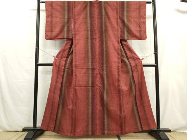 平和屋着物■上質な紬　間道　正絹　逸品　DABB6664ea