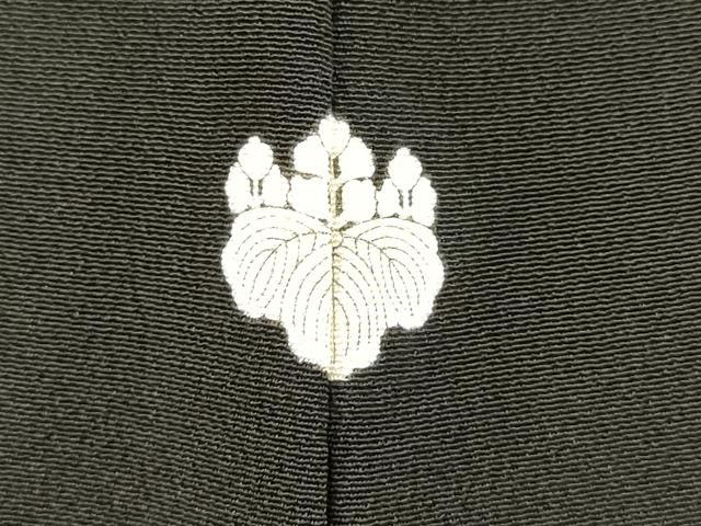 平和屋着物■豪華黒留袖　刺繍　飛鶴立波葦文　暈し染め　金糸　正絹　逸品　DABB6670ea
