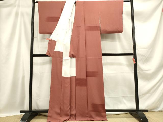 平和屋着物■訪問着 霞横段文 鬼しぼ縮緬 正絹 逸品 DABB6697ea