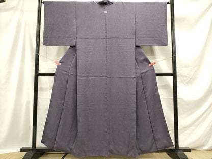 平和屋着物■上質な色無地 深紫色 正絹 逸品 DABB6706ea