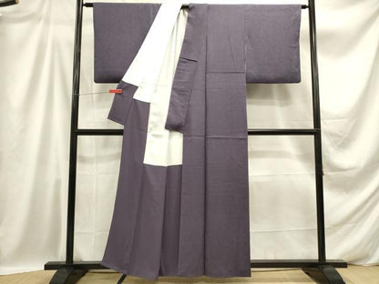 平和屋着物■上質な色無地 深紫色 正絹 逸品 DABB6706ea