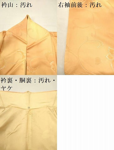 平和屋着物■上質な小紋 地紋起こし 花唐草文 暈し染め 正絹 逸品 DABB6707ea