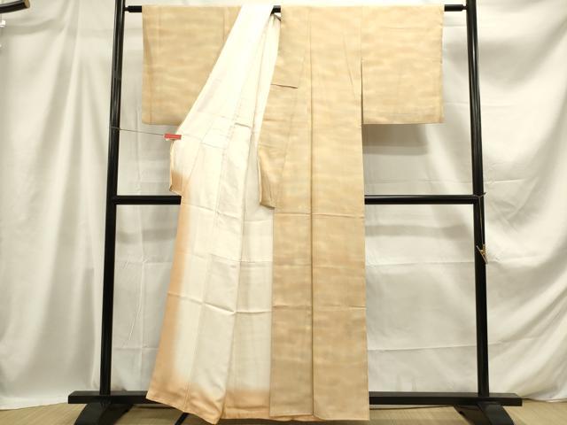 平和屋着物■上質な小紋　霞文　暈し染め　お召縮緬　正絹　逸品　DABB6708ea