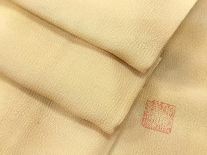 平和屋着物■上質な小紋　霞文　暈し染め　お召縮緬　正絹　逸品　DABB6708ea
