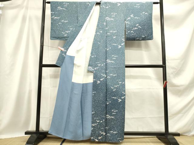 平和屋着物■訪問着 霞文 抽象文様 たたき染め 正絹 逸品 DABB6712ea