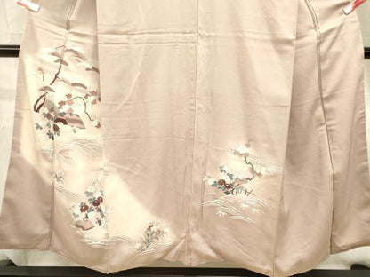平和屋着物■訪問着 風景花文 松竹梅 暈し染め 銀彩 正絹 逸品 未使用 DABB6715ea