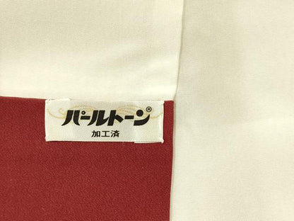 平和屋着物■上質な小紋 更紗花文 鬼しぼ縮緬 正絹 逸品 DABB6717ea