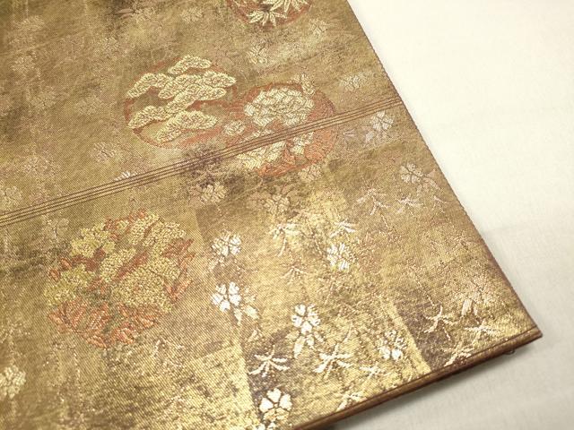 平和屋着物◎西陣　とみや織物謹製　とみや帯　六通柄袋帯　晴日　大名行列　金糸　摺り出し箔　引箔　正絹　逸品　DABB6769ea