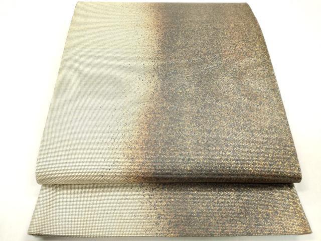 平和屋着物◎六通柄袋帯 辻本和顕 霞文 金彩 正絹 逸品 DABB6831ea