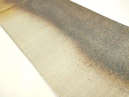 平和屋着物◎六通柄袋帯 辻本和顕 霞文 金彩 正絹 逸品 DABB6831ea