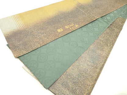 平和屋着物◎六通柄袋帯 辻本和顕 霞文 金彩 正絹 逸品 DABB6831ea