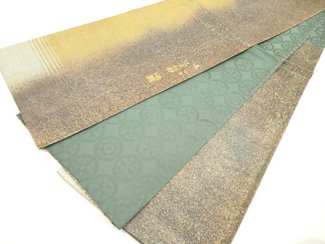 平和屋着物◎六通柄袋帯 辻本和顕 霞文 金彩 正絹 逸品 DABB6831ea