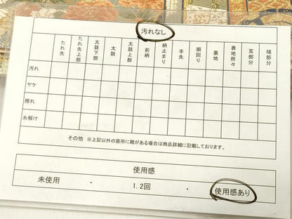 平和屋着物◎六通柄袋帯 唐織 御所車花松文 尾長鳥 金糸 引箔 正絹 逸品 DABB6834ea