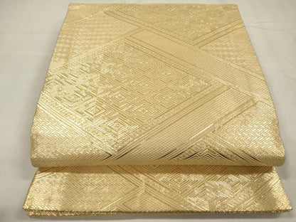 平和屋着物◎本綾佐賀錦 全通柄袋帯 吉祥文 金糸 証紙付き 正絹 逸品 DABB6885ea
