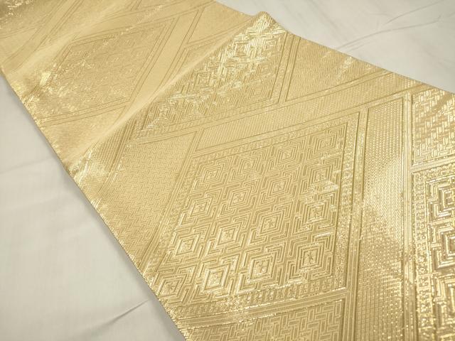 平和屋着物◎本綾佐賀錦 全通柄袋帯 吉祥文 金糸 証紙付き 正絹 逸品 DABB6885ea