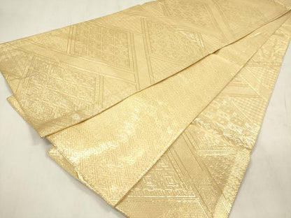 平和屋着物◎本綾佐賀錦 全通柄袋帯 吉祥文 金糸 証紙付き 正絹 逸品 DABB6885ea