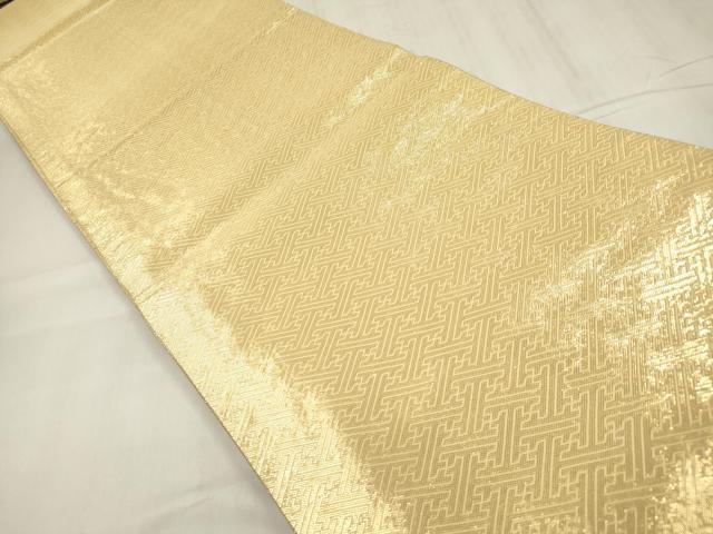 平和屋着物◎本綾佐賀錦 全通柄袋帯 吉祥文 金糸 証紙付き 正絹 逸品 DABB6885ea