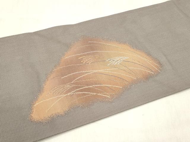 平和屋着物＊夏物 九寸名古屋帯 芒 ススキ 正絹 逸品 DABB6923ea