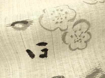 平和屋着物＊夏物 六通柄袋帯 宮脇綾子 いろは歌 梅 正絹 逸品 DABB6926ea