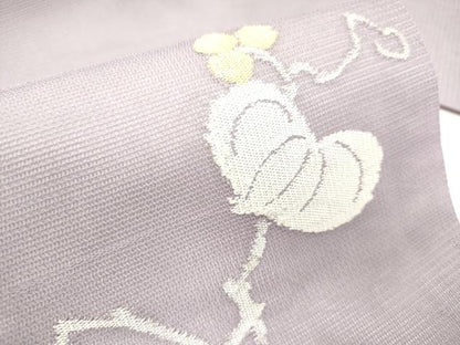 平和屋着物＊夏物 九寸名古屋帯 葡萄蔦の葉文 銀糸 正絹 逸品 DABB6927ea