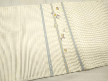 平和屋着物＊夏物 絽綴れ つけ帯 横段文 金銀糸 正絹 逸品 DABB6929ea