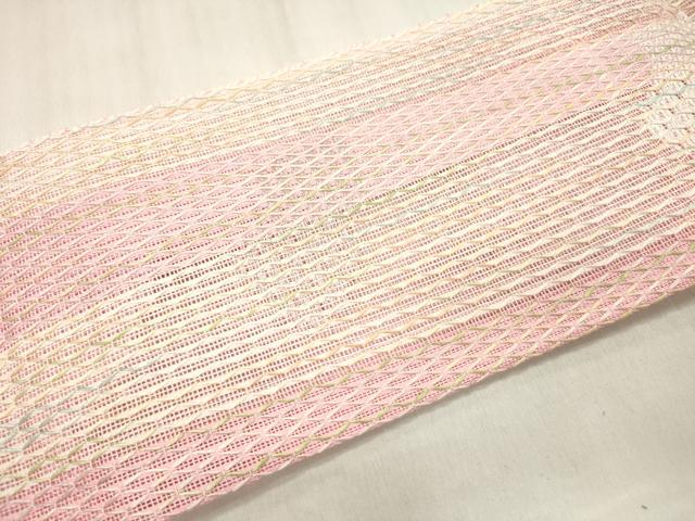平和屋着物＊夏物 つけ帯 地紙 金糸 正絹 逸品 DABB6937ea