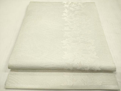 平和屋着物＊夏物　西陣　川島織物　つけ帯　飛鳥文　銀糸　正絹　逸品　DABB6945ea