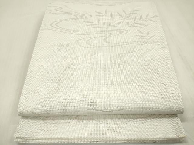 平和屋着物＊夏物　六通柄袋帯　流水葦文　銀糸　DABB6946ea