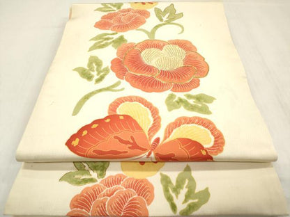 平和屋着物＊夏物　アンティーク　大正ロマン　両面　六通柄　京袋帯　駒刺繍　紫陽花　アジサイ　絽縮緬　正絹　逸品　DABB6951ea
