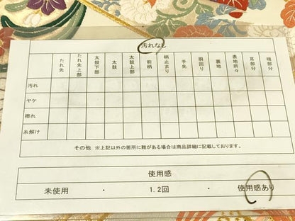 平和屋着物◎六通柄袋帯　唐織　吉祥花鳥文　金糸　正絹　逸品　DABB7011op