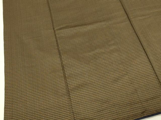 平和屋着物●男性　紬　格子　正絹　逸品　DABB7050op