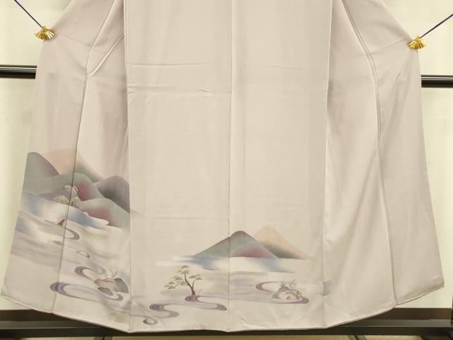 平和屋着物■訪問着　風景松文　暈し染め　正絹　逸品　DABB7070op