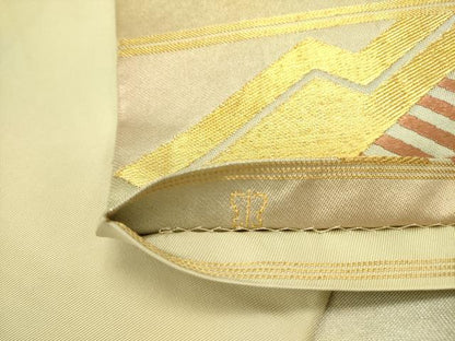 平和屋着物●西陣 川島織物 六通柄 本袋帯 松葉文 金銀糸 正絹 逸品 DABB7106op