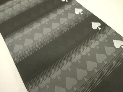 平和屋着物●両面 全通柄袋帯 変わり市松 金糸 正絹 逸品 DABB7115op