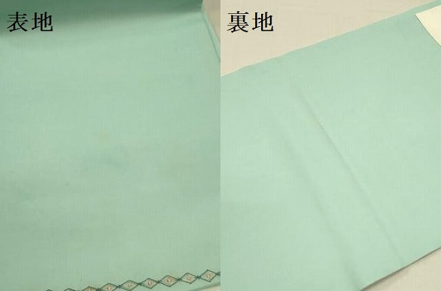 平和屋着物●塩瀬 九寸開き名古屋帯 総刺繍 花菱文 金銀糸 正絹 逸品 DABB7136op