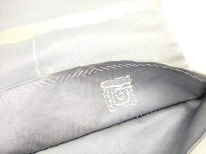 平和屋着物●西洞院辻が花 大脇一心 六通柄袋帯 草花 銀糸 正絹 逸品 DABB7137op