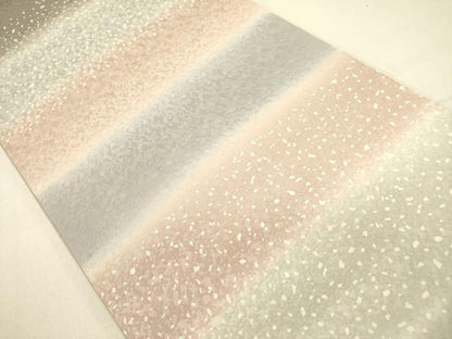 平和屋着物●六通柄袋帯 霞文 正絹 逸品 DABB7150op