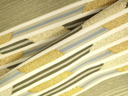 平和屋着物●綴れ 太鼓柄袋帯 横段文 金糸 正絹 逸品 未使用 DABB7152op