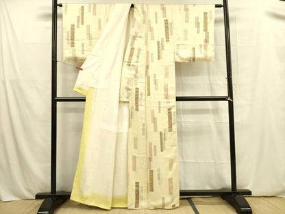 平和屋着物■上質な小紋 短冊花鳥文 正絹 逸品 DABB7173op