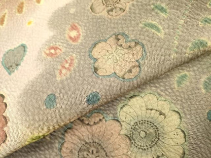 平和屋着物●太鼓柄袋帯 絞り 辻が花 鬼しぼ縮緬 正絹 逸品 DABB7243op