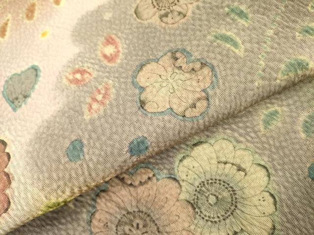 平和屋着物●太鼓柄袋帯 絞り 辻が花 鬼しぼ縮緬 正絹 逸品 DABB7243op