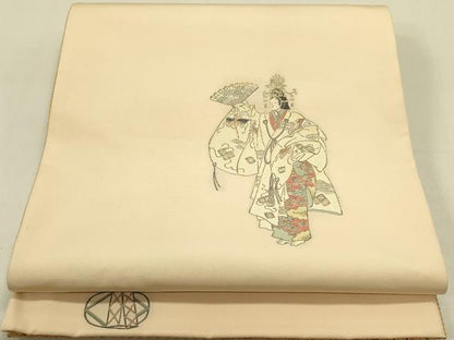 平和屋着物●京の名門・菱屋六右ェ門 両面 六通柄袋帯 能 金糸 正絹 逸品 未使用 DABB7246op