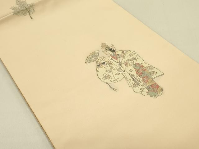 平和屋着物●京の名門・菱屋六右ェ門 両面 六通柄袋帯 能 金糸 正絹 逸品 未使用 DABB7246op